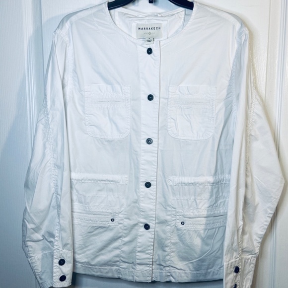 Anthropologie Marrakech White Cotton Jacket - Picture 4 of 9